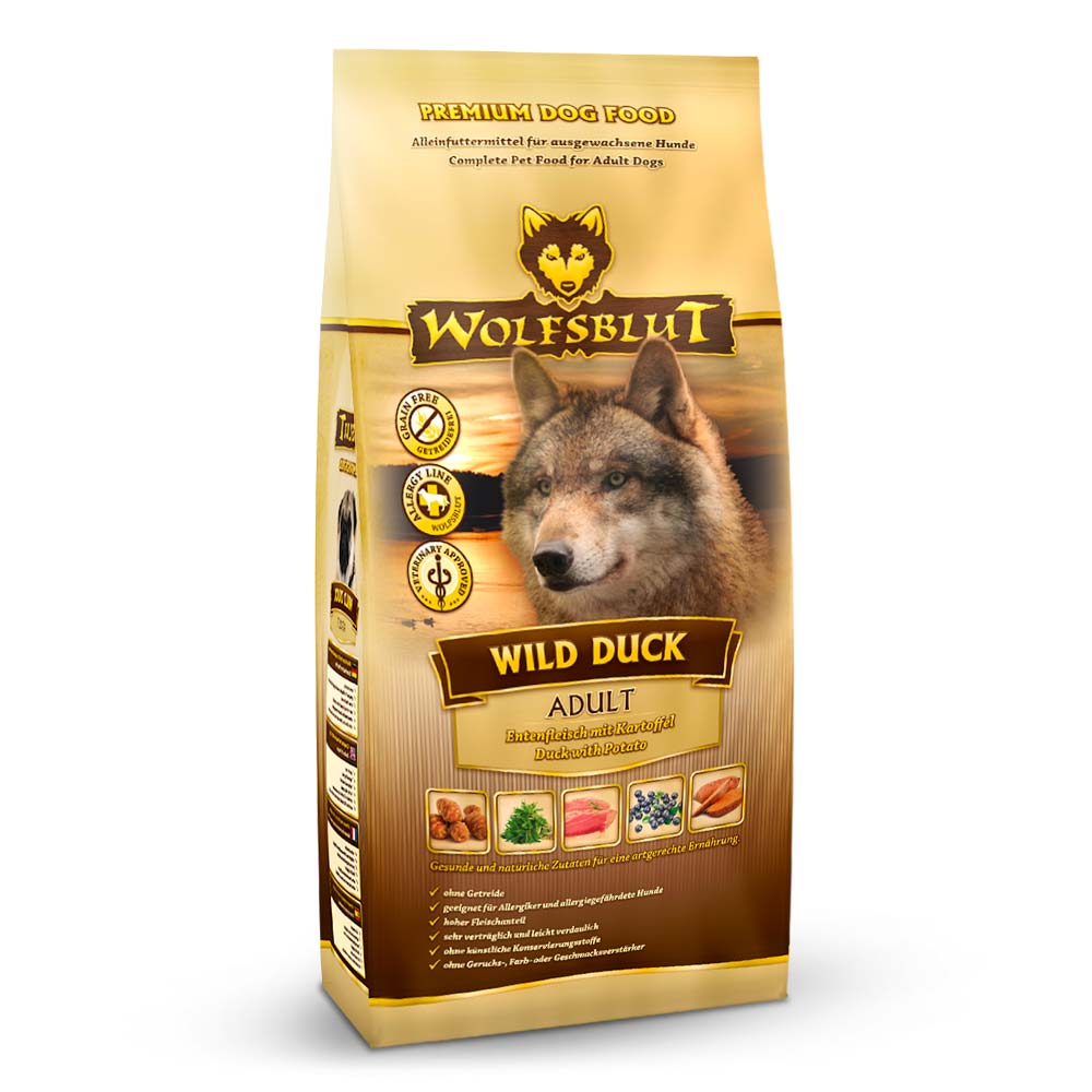 Wolfsblut Trockenfutter - Wild Duck- Ente mit Kartoffel