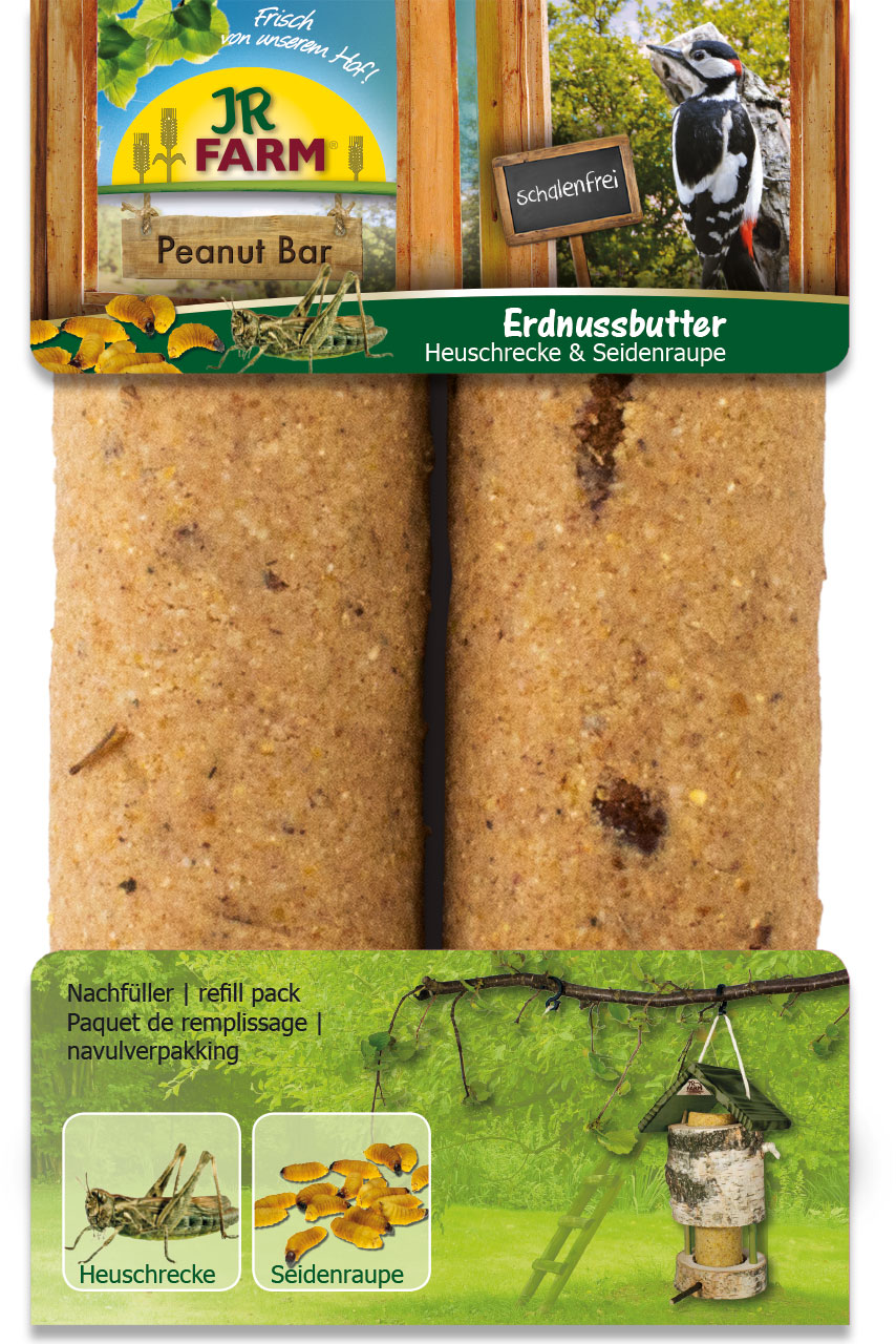 JR Farm - Peanut Bar 2er-Pack Heuschrecken & Seidenraupen
