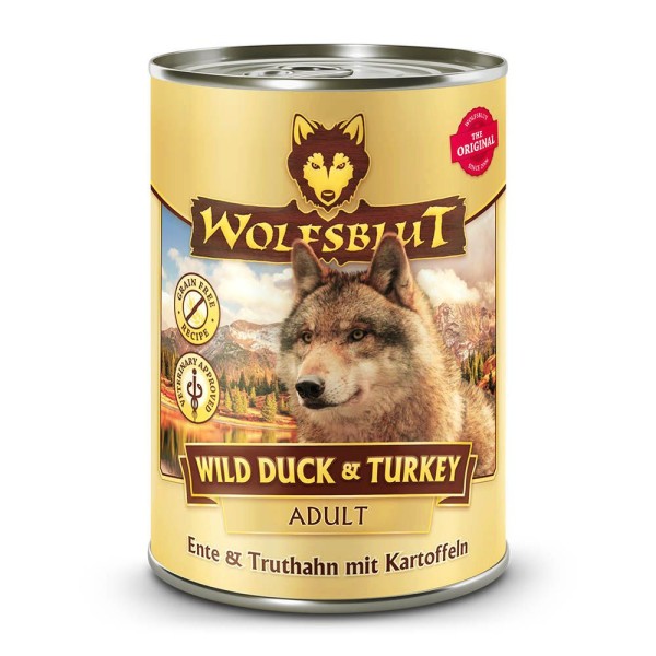 Wolfsblut Nassfutter - Wild Duck & Turkey - Ente & Truthahn mit Kartoffel